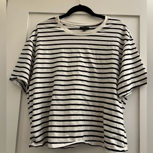 Dynamite striped boyfriend tee